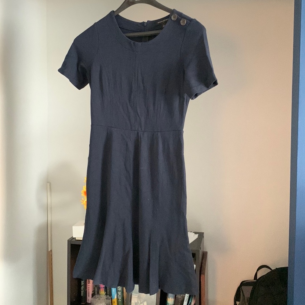Banana republic navy blue work dress